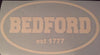 Bedford est 1777  Vinyl Window Decal 7x4