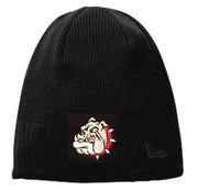 Bulldog Embroidered Fleece Lined Knit Beanie