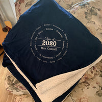 Custom Embroidered Class Blanket