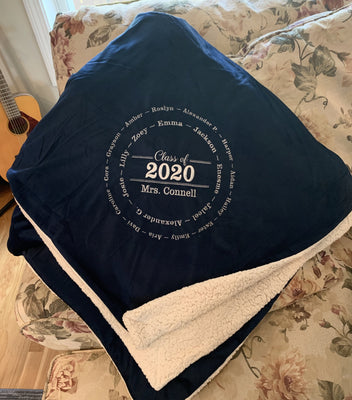 Custom Embroidered Class Blanket